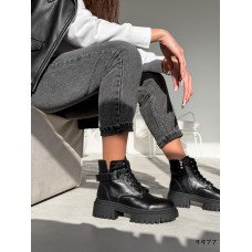 Черевики жіночі Merch чорні, натуральна шкіра ЗИМА