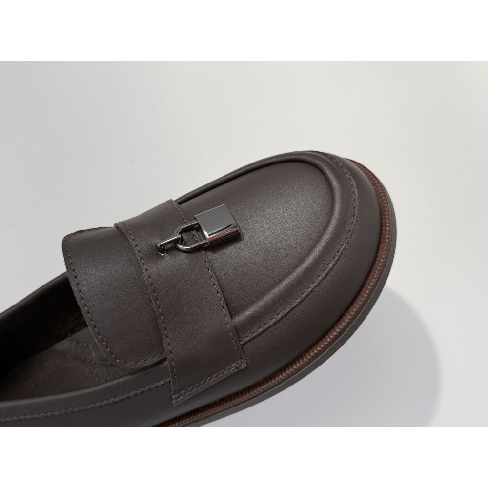 Натуральні шкіряні лофери barefoot коричневі