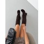 Преміальні чоботи barefoot замшеві коричневі з широким силуетом халяви