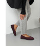 Анатомічні балетки barefoot замшеві бордові