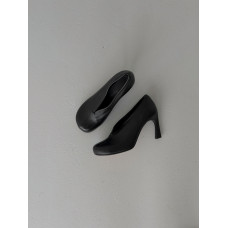 Туфлі з анатомічно-розширенним мисом Olli Shoes шкіряні чорні з підбором 8 см