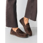 Шльопанці на підборі тм Roberto Netti замшеві жовті з натуральної італійської замші