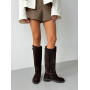 Жіночі туфлі Vek замшеві коричневі з натуральної замші та шкірпідкладом
