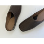 Мюлі тм NikArt шкіряні перфоровані коричневі натуральна шкіра італійська
