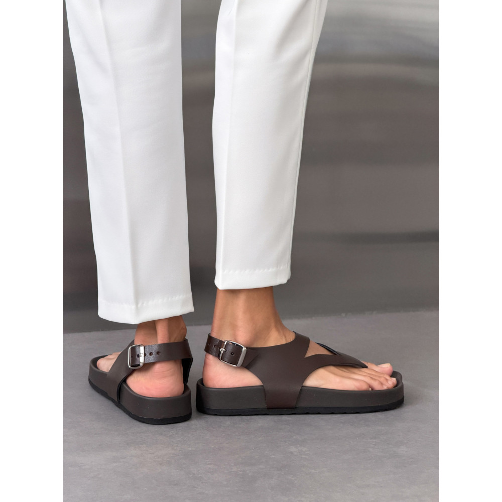 Сандалі barefoot тм NikArt шкіряні коричневі