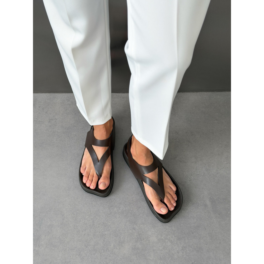 Сандалі barefoot тм NikArt шкіряні коричневі