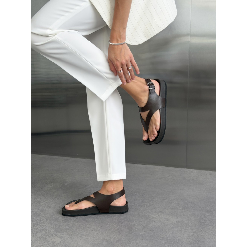 Сандалі barefoot тм NikArt шкіряні коричневі