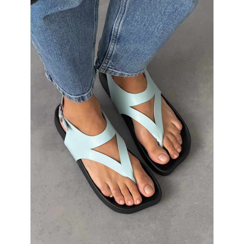 Сандалі barefoot тм NikArt шкіряні блакитні