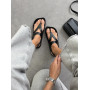 Сандалі barefoot тм NikArt шкіряні чорні