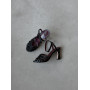 Жіночі босоніжки шкіряні чорні