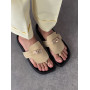 Анатомічні шльопанці barefoot замшеві пастельно-жовті