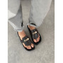 Анатомічні шльопанці barefoot шкіряні коричневі
