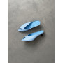 Комфортні мюлі з елегантним декольте блакитні шкіряні для стильного образу