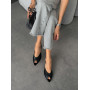Комфортні чорні мюлі з натуральної шкіри з елегантним декольте