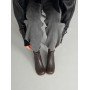 Черевики з анатомічним носиком ТМ Olli Shoes коричневі шкіряні демісезонні