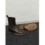 Черевики з анатомічним носиком ТМ Olli Shoes коричневі шкіряні демісезонні