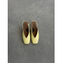 Жіночі слінгбеки NikArt з перфорацією шкіряні жовті, натуральна шкіра, Україна