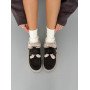 Зимові лофери barefoot замшеві коричневі з хутром та ремінцями