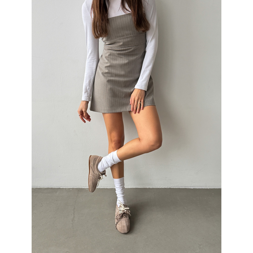 Жіночі замшеві кеди бежевого кольору з подвійною шнурівкою, капучино