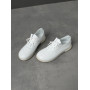 Жіночі мокасини barefoot з натуральної шкіри білого кольору з перфорацією