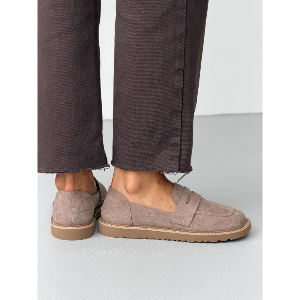 Сабо з анатомічно-розширеним мисом тм NikArt шкіряні бежеві для широкої ноги