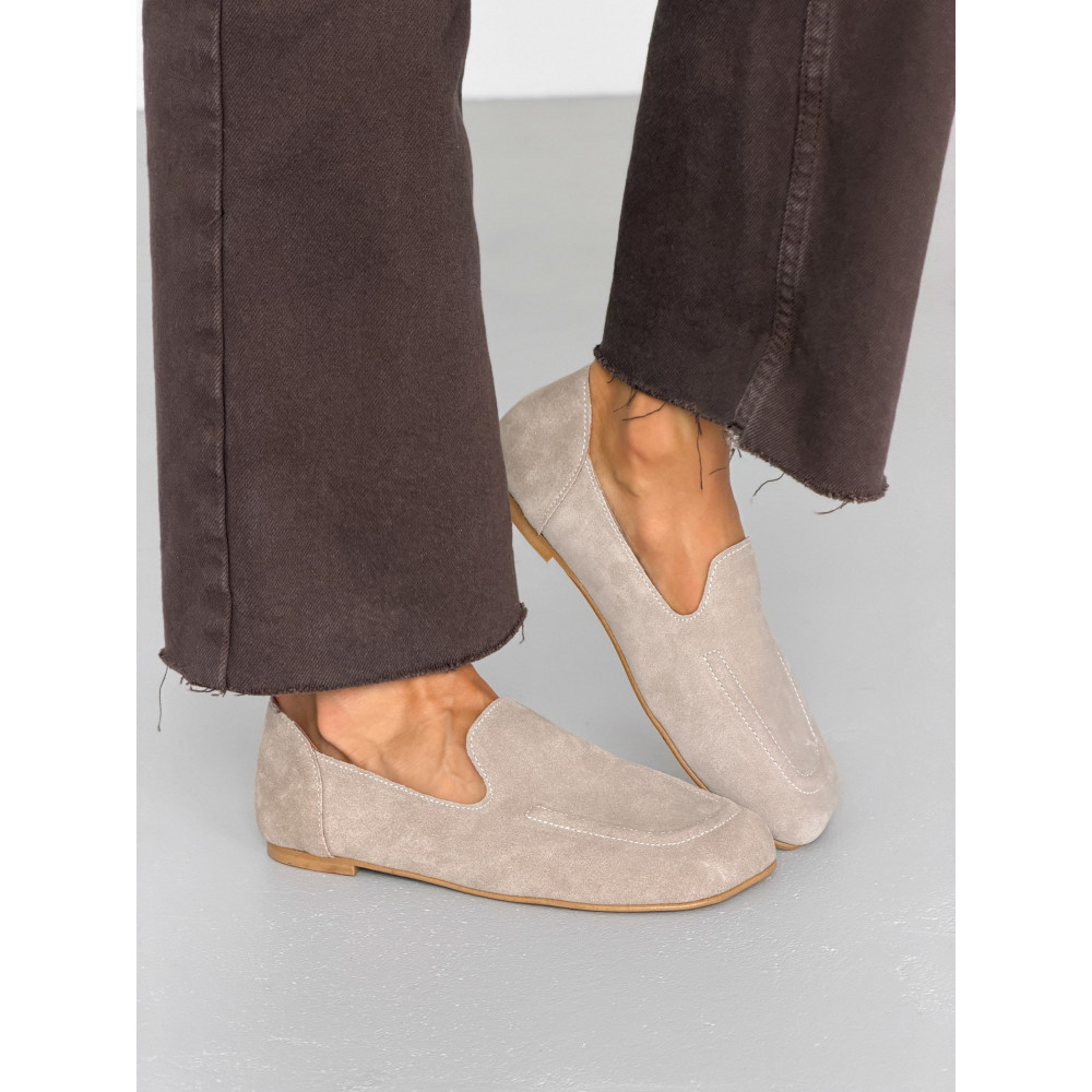 Жіночі туфлі barefoot з натуральної шкіри коричневого кольору, анатомічні NikArt