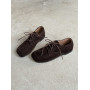 Жіночі замшеві туфлі barefoot коричневого кольору модель 11635