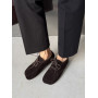 Жіночі замшеві туфлі barefoot коричневого кольору модель 11635