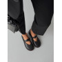 Лофери barefoot з анатомічно-розширеним мисом тм NikArt шкіряні чорні