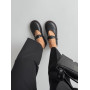 Лофери barefoot з анатомічно-розширеним мисом тм NikArt шкіряні чорні