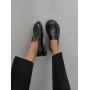 Лофери ™️ Olli Shoes з натуральних матеріалів шкіряні чорні
