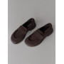 Лофери ™️ Olli Shoes з натуральних матеріалів замшеві коричневі