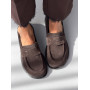 Лофери ™️ Olli Shoes з натуральних матеріалів замшеві коричневі