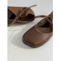Балетки barefoot з перфорацією NikArt шкіряні чорні з натуральної шкіри