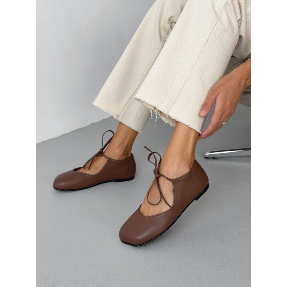 Балетки barefoot з перфорацією NikArt шкіряні чорні з натуральної шкіри
