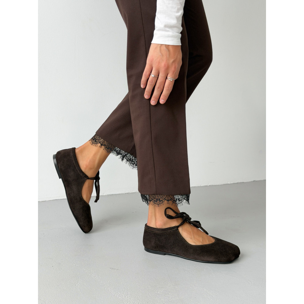 Балетки barefoot з перфорацією NikArt шкіряні жовті з натуральної шкіри