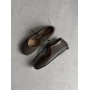 Балетки barefoot з перфорацією NikArt шкіряні коричневі з натуральної шкіри