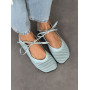 Балетки barefoot з перфорацією NikArt шкіряні блакитні для середньої та широкої ноги