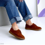 Дизайнерские терракотовые туфли в стиле barefoot натуральная замша