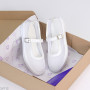 Стильные женские мокасины сквозная перфорация натуральная кожа белый цвет