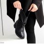 Удобные черные полусапоги козаки натуральная кожа