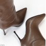 Элегантные высокие бежевые сапоги на шпильке цвет Taupe