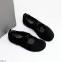 Трендовые замшевые черные туфли barefoot на завязках