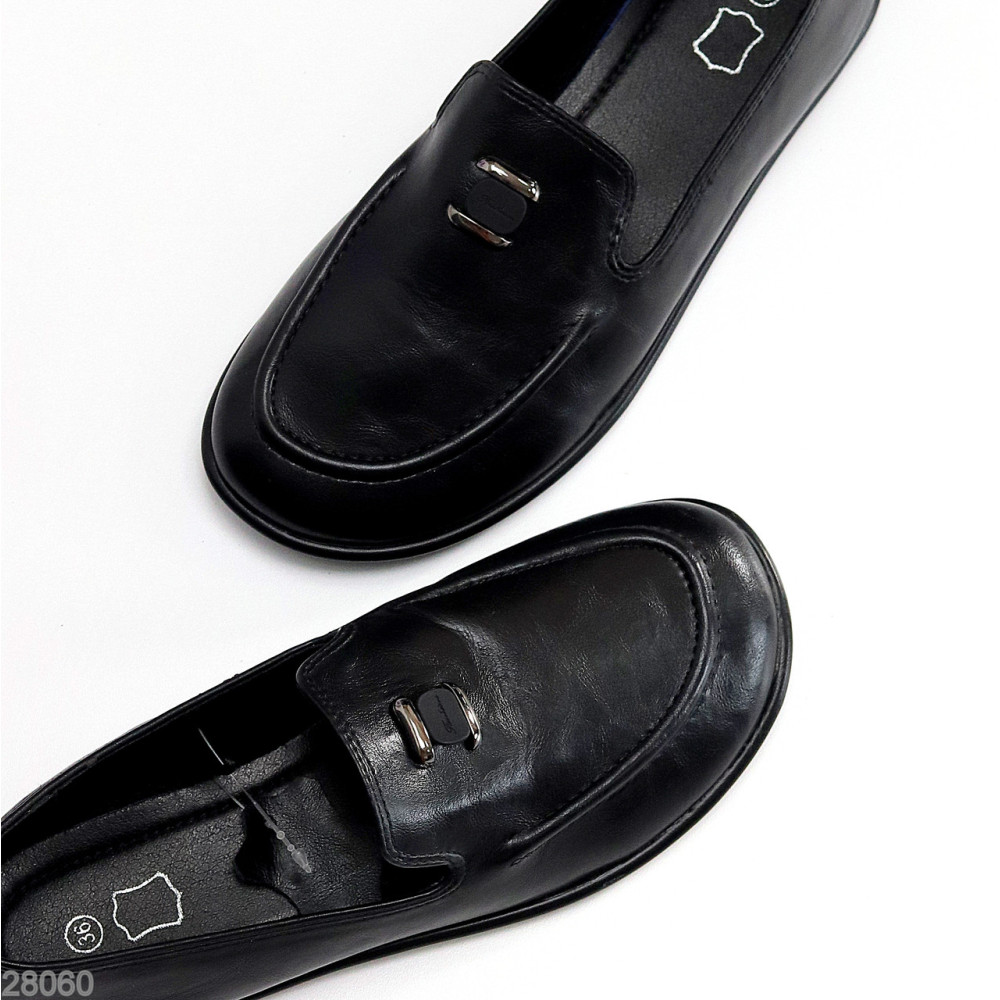 Стильные кожаные черные туфли в стиле barefoot