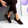 Стильные замшевые шоколадные туфли в стиле barefoot