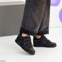 Трендовые графитовые кроссовки на липучках натуральная кожа+замша