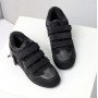 Трендовые графитовые кроссовки на липучках натуральная кожа+замша