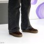 Шоколадные зимние кроссовки на утолщенной подошве