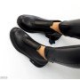 Черные кожаные ботинки челси с эластичной вставкой в подъеме