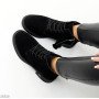 Черные деми ботинки натуральная замша, классический дизайн
